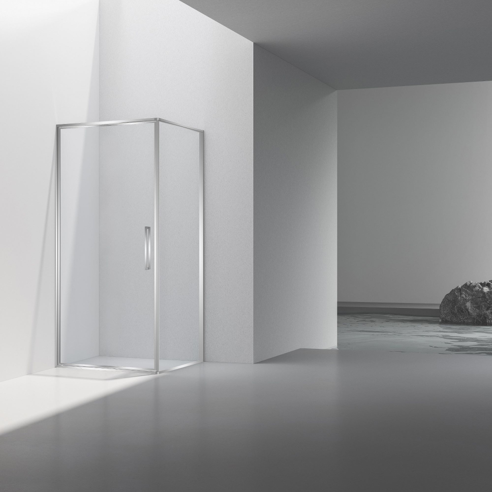 Душевой уголок Slim 8mm VSR-4SLP9090CL, 900*900, хром, стекло прозрачное