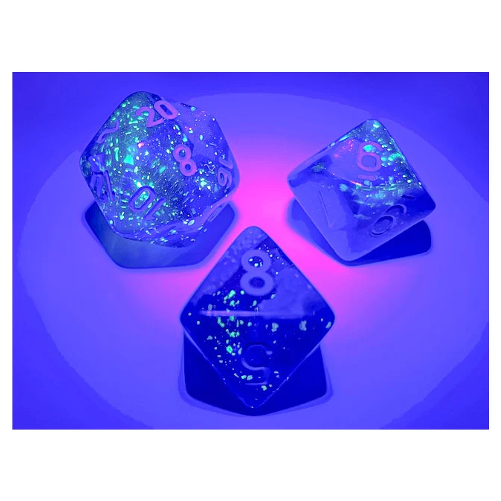 Chessex 7-dice set Gemini Blue-Blue/Light Blue Luminary