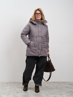 Парка женская демисезонная "Апрель" серый