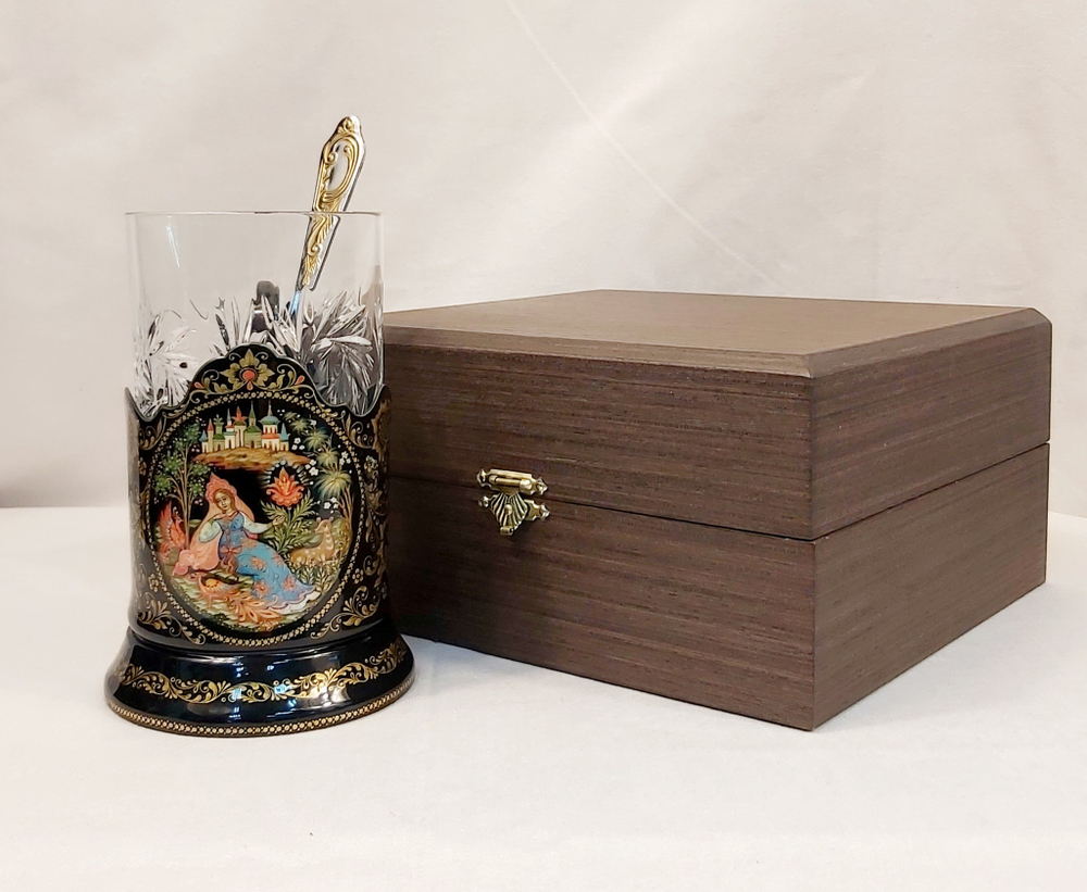 Чайный набор "Аленький цветочек" (Ручная роспись Палех)