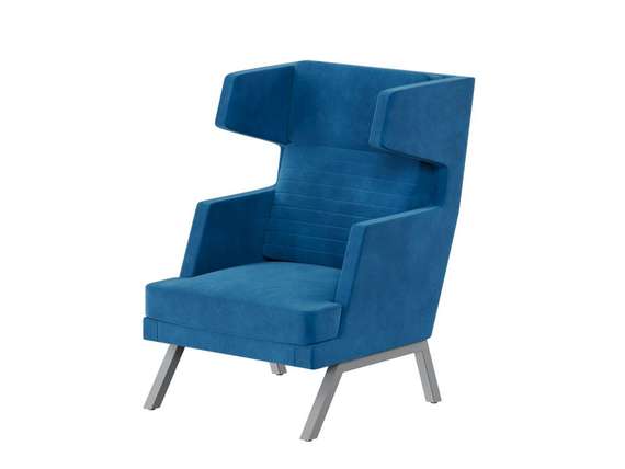 Алдо Кресло высокое ALD-01 Velutto 54/Металл Серый 790*960*1180