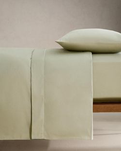 Zara Home - Атласная простыня с эластичной лентой, высота 30 см (вес 300 нитей), зеленый, 90х200х30 см