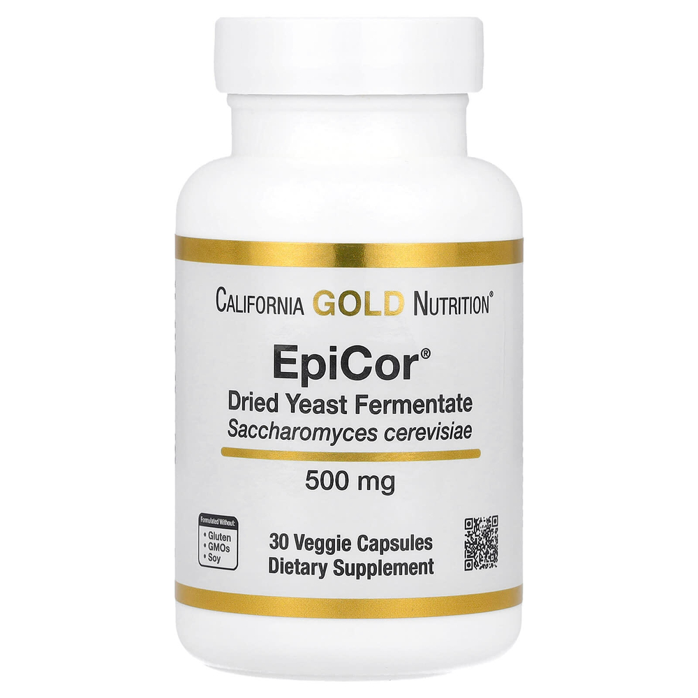 California Gold Nutrition, EpiCor, сухой дрожжевой ферментат, 500 мг, 30 растительных капсул