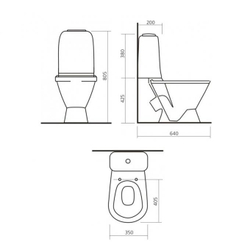 Унитаз-компакт Самарский комфорт (Белый)/12шт