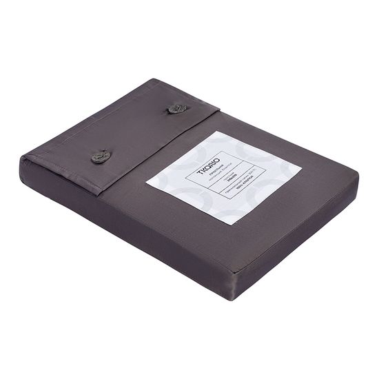 Простыня из премиального сатина темно-серого цвета из коллекции essential, 240х270 см