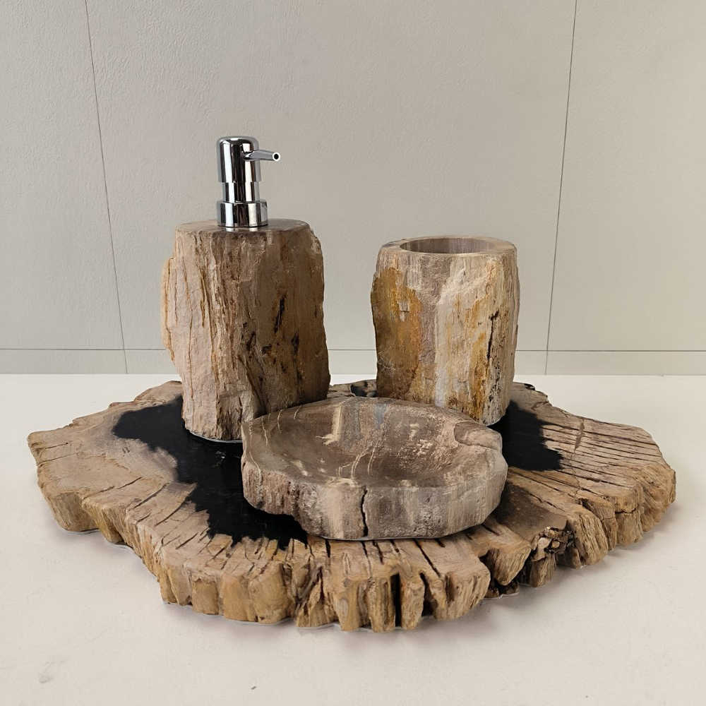 Набор из окаменелого дерева 4 предм Fossil Set NF-63281 поднос 149