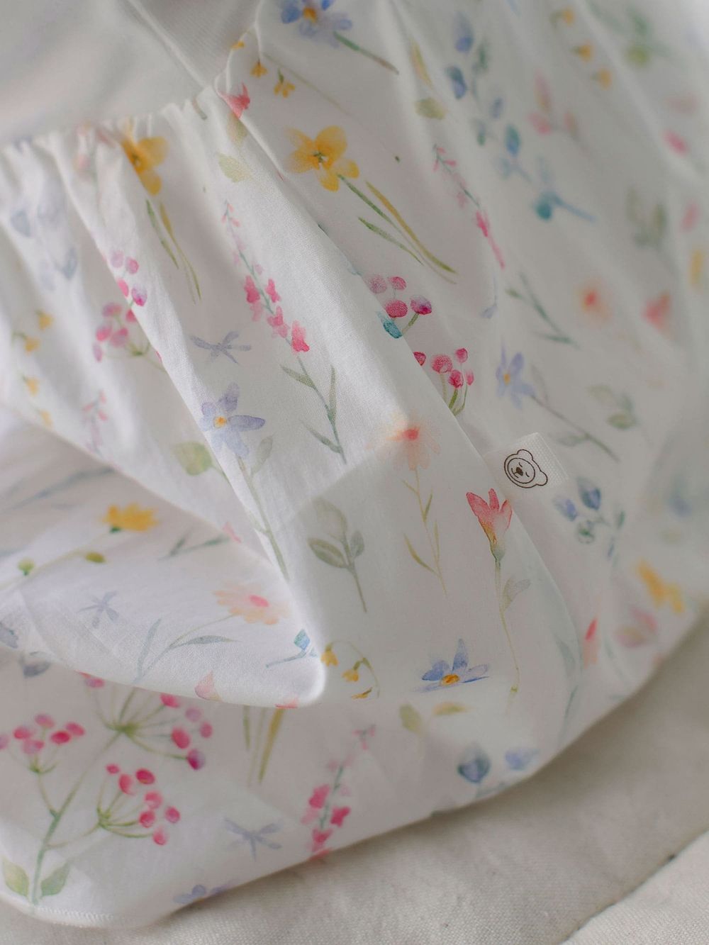 Платье-боди с крылышками "Акварельные цветы" 0+