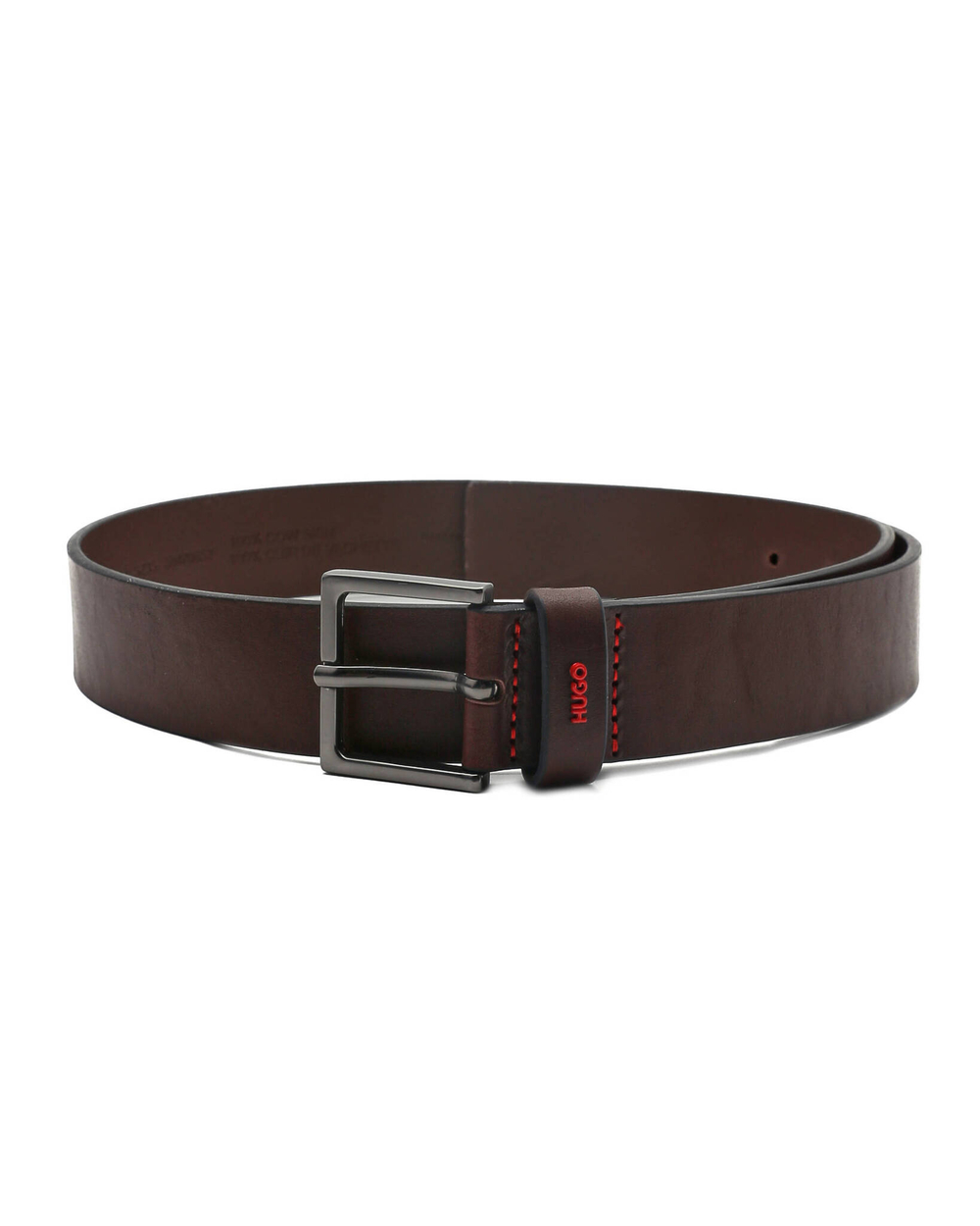 кожаный ремень giove-l HUGO - коричневый(50470652)