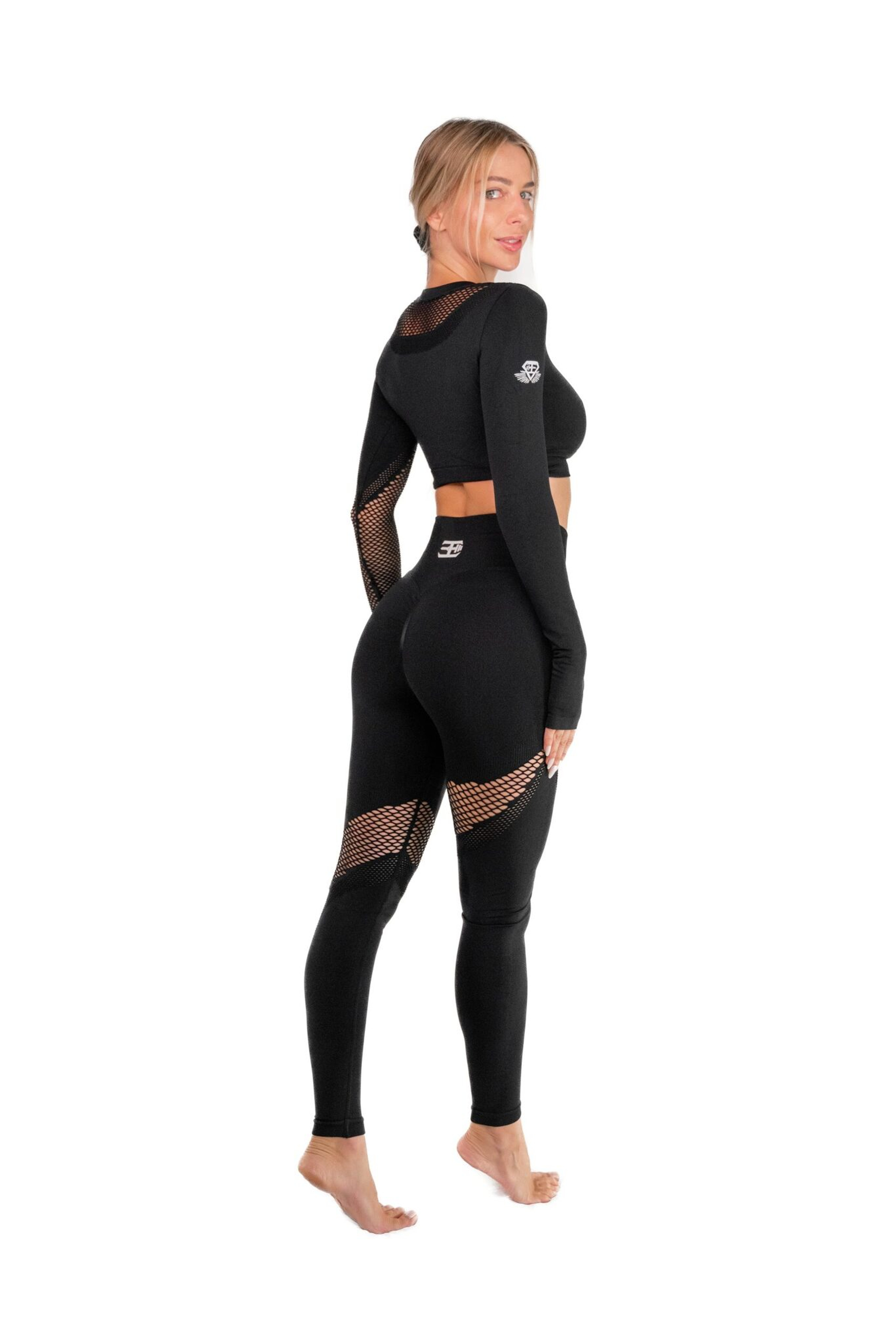 Лонгслив BODY ENGINEERS Motus 2.0 Crop Top Black