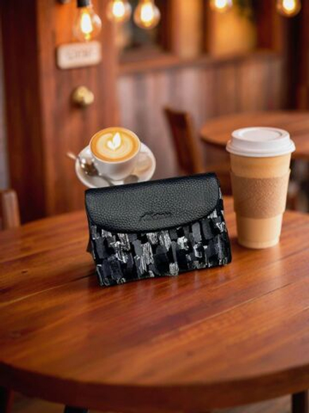 Компактный кошелек натуральная кожа