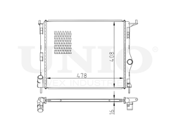 Радиатор охлаждения двигателя UNIO RAD-10087