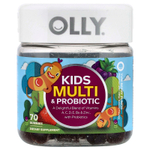 OLLY, детские жевательные мультивитамины и пробиотики, со вкусом ягодного пунша, 70 жевательных таблеток