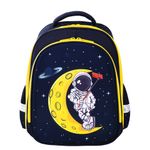 Ранец BRAUBERG KIDS STANDARD, 2 отделения, "Spaceman", СВЕТЯЩИЙСЯ, 36х28х14 см, 271384