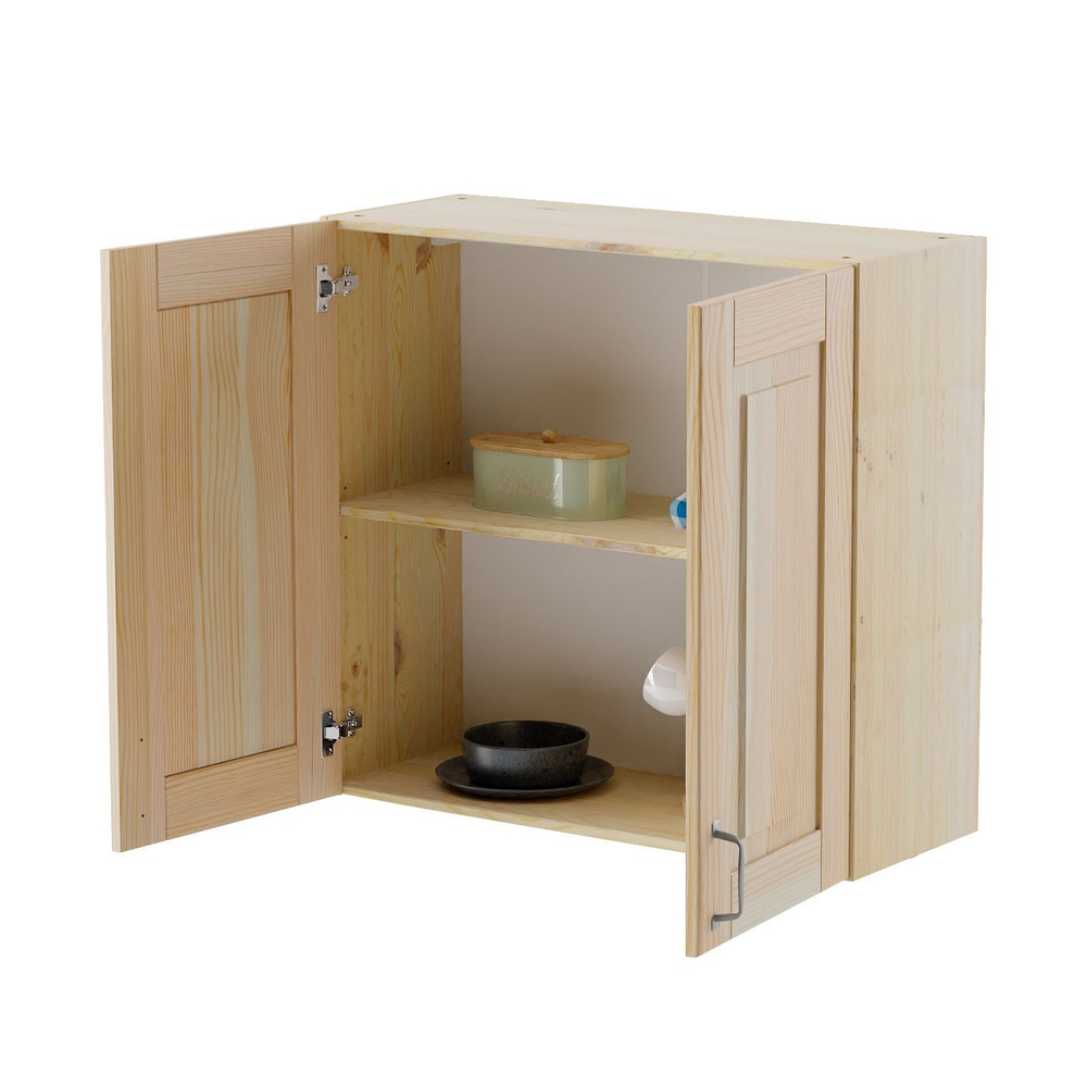 Кухня Венесуэла 320 см из массива сосны со столешницей (10 модулей), в прозрачном лаке