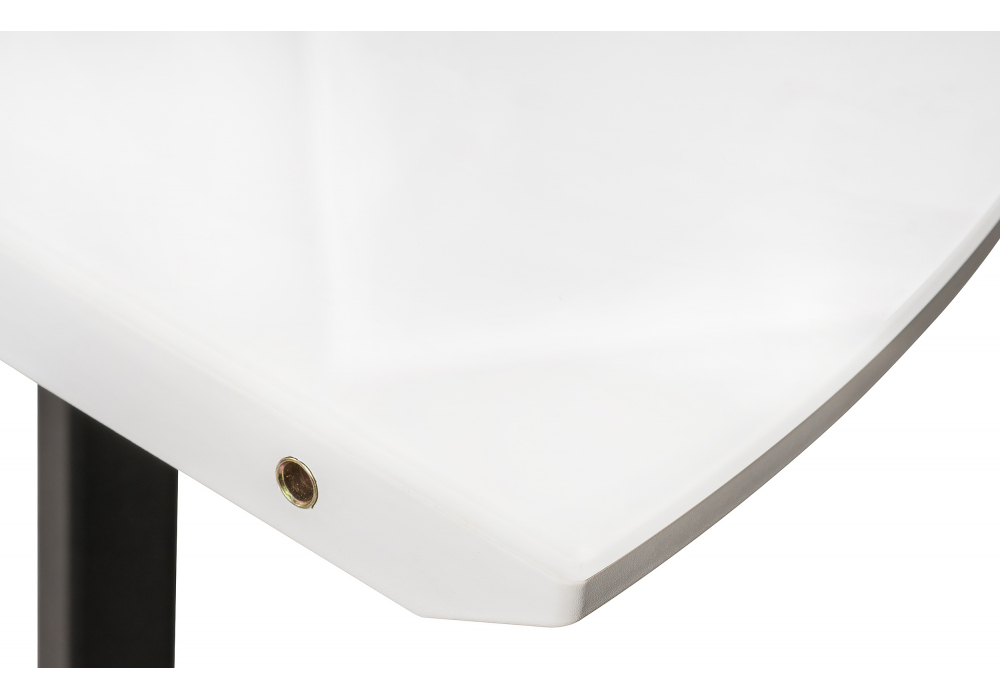 Стол стеклянный Woodville Алингсос белый, белая шагрень