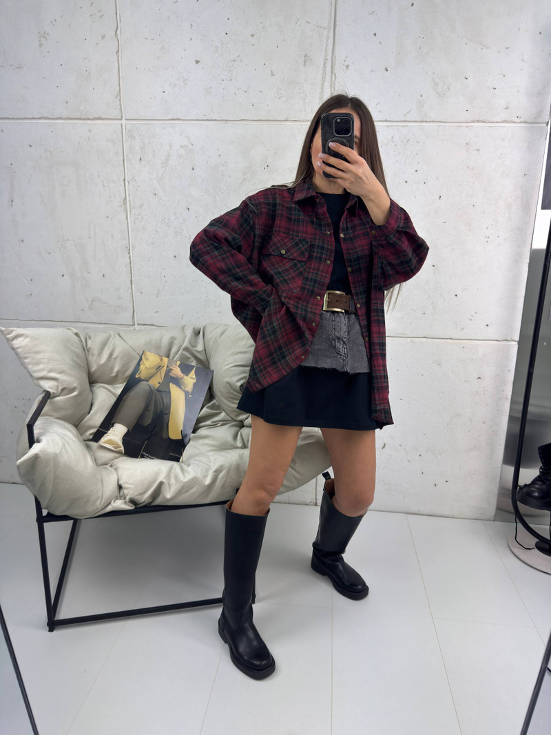 Рубашка женская арт. 11012 цвет "вишнёвый"