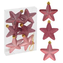 GAEM Набор из 6шт Украшение новогоднее "Звезды", D7,5 см, L13 W2,5 H18,5 см