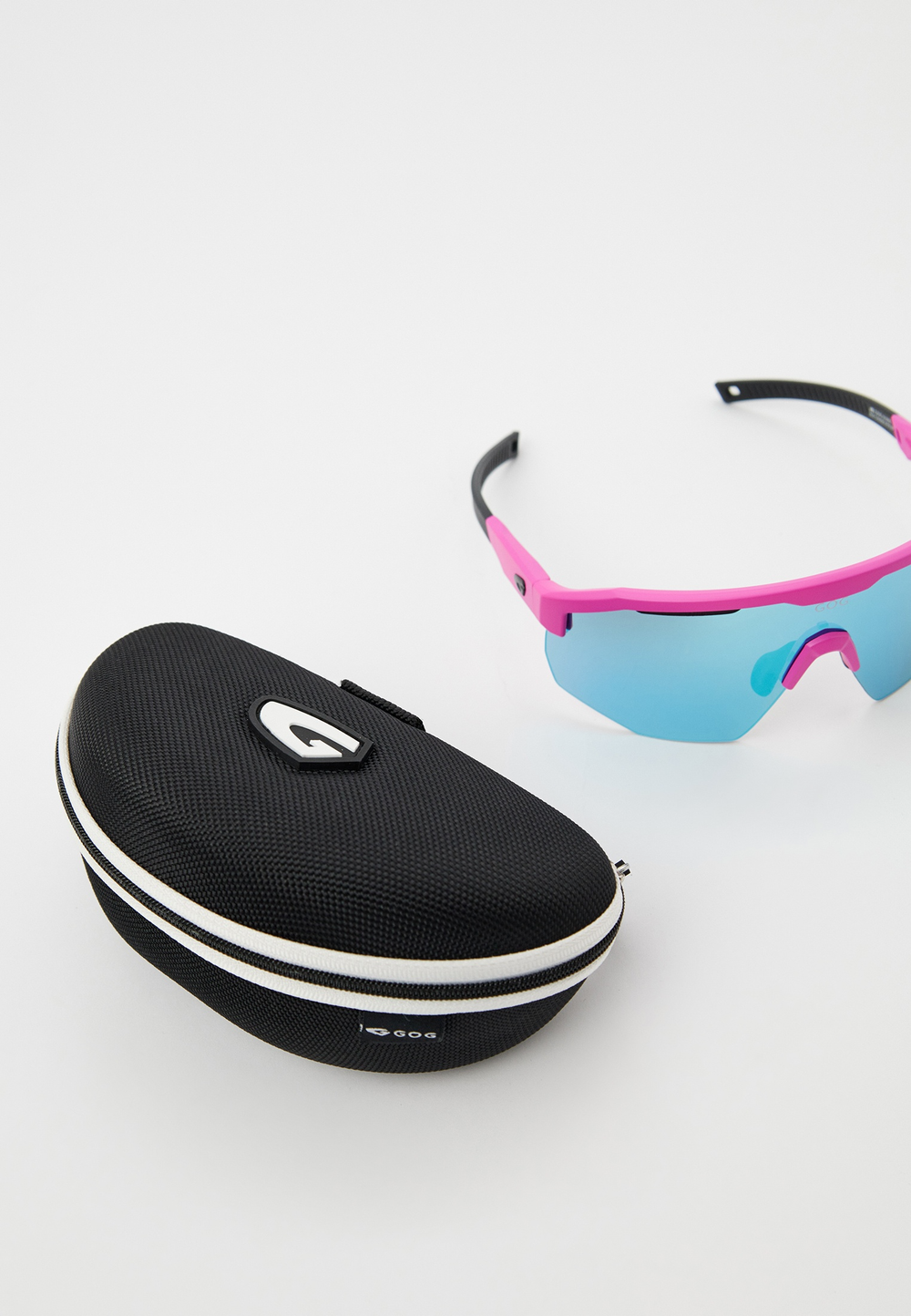 Спортивные очки GOG Argo / Matt Neon Pink-Black / White-Blue Lens