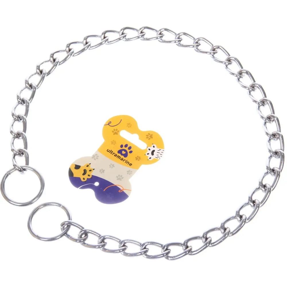 Цепь - удавка рывковая для корректировки поведения «Бро - это сила!», цвет серебро, 4,5мм/70см (лейбл)