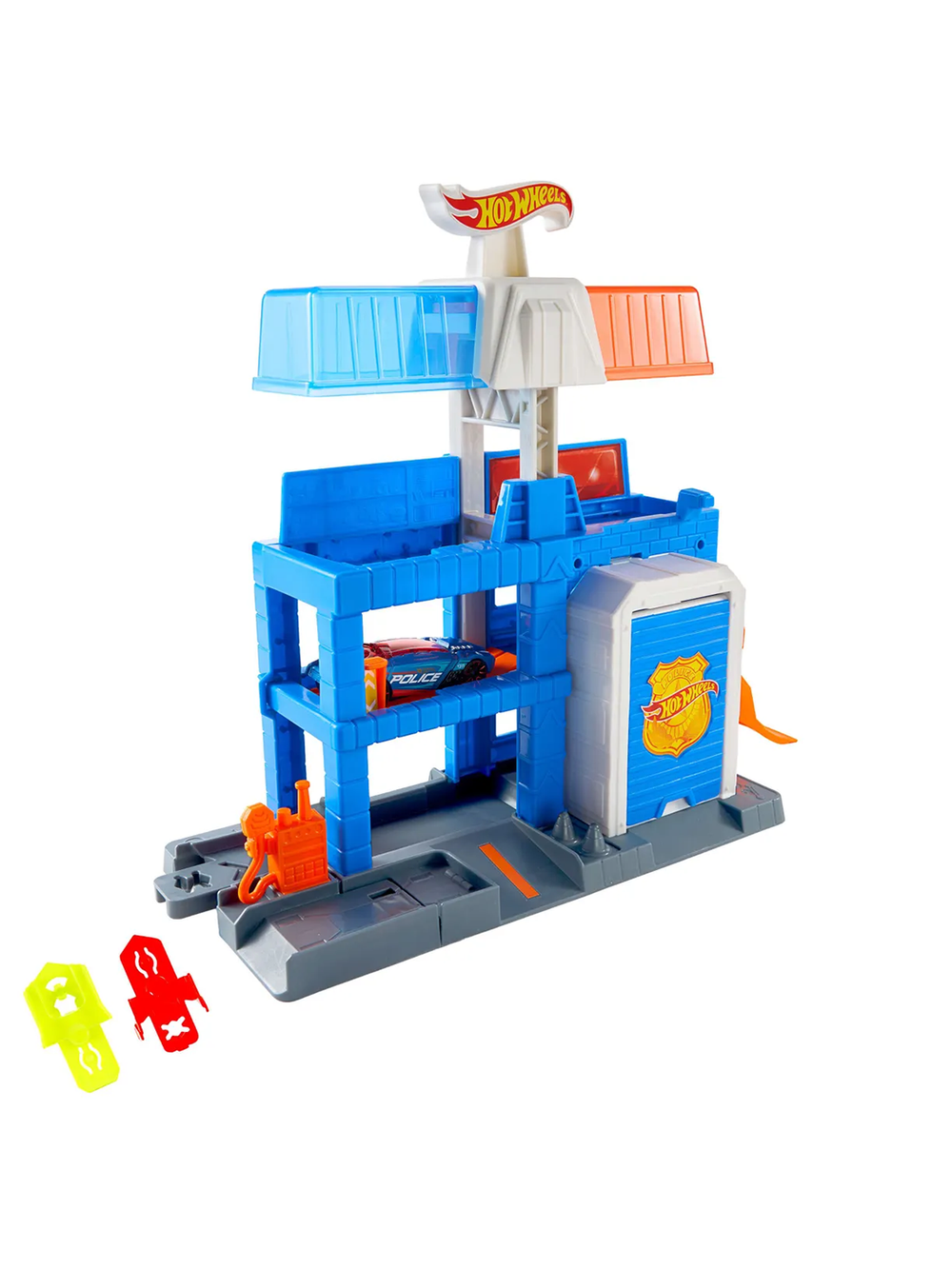 Гараж Hot Wheels City Полицейский участок JHL74 | Hot Wheels City Downtown Police Tower | трёхуровневый гараж 1:64 | 3+