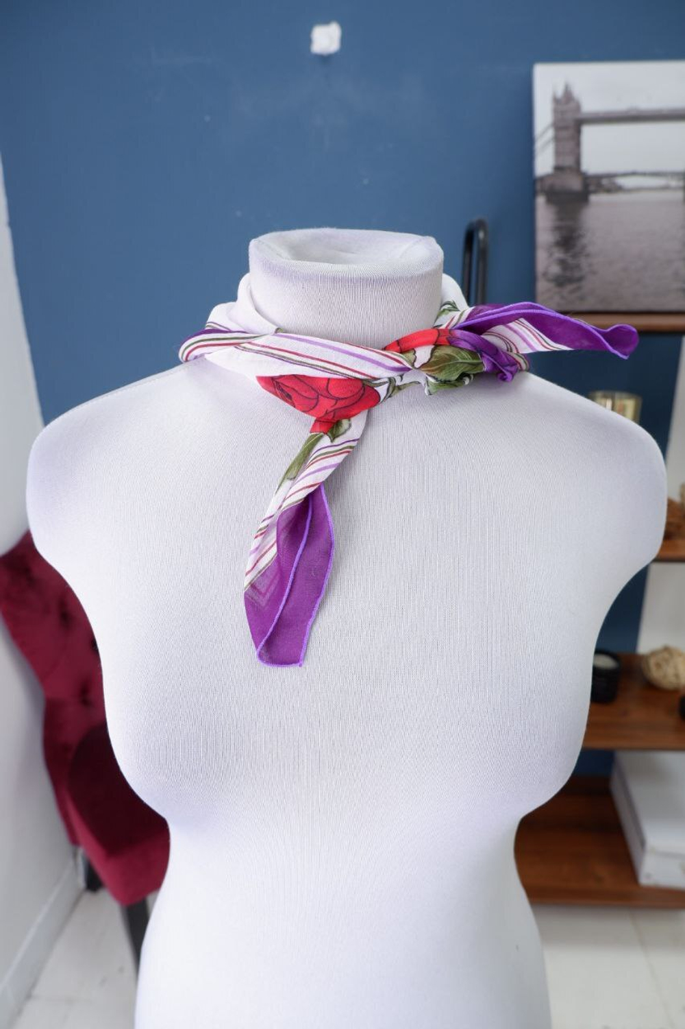 Платок с цветами