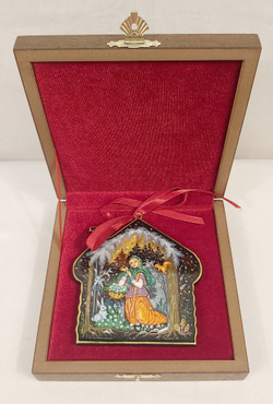 Сувенир "Домик" с росписью Палех в подарочном футляре