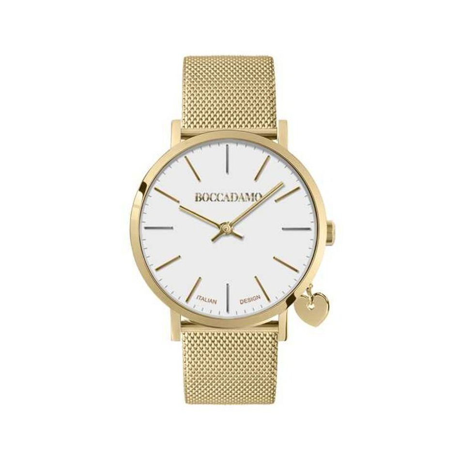 Часы Boccadamo Mya Gold White MY017 BW/G с минеральным стеклом