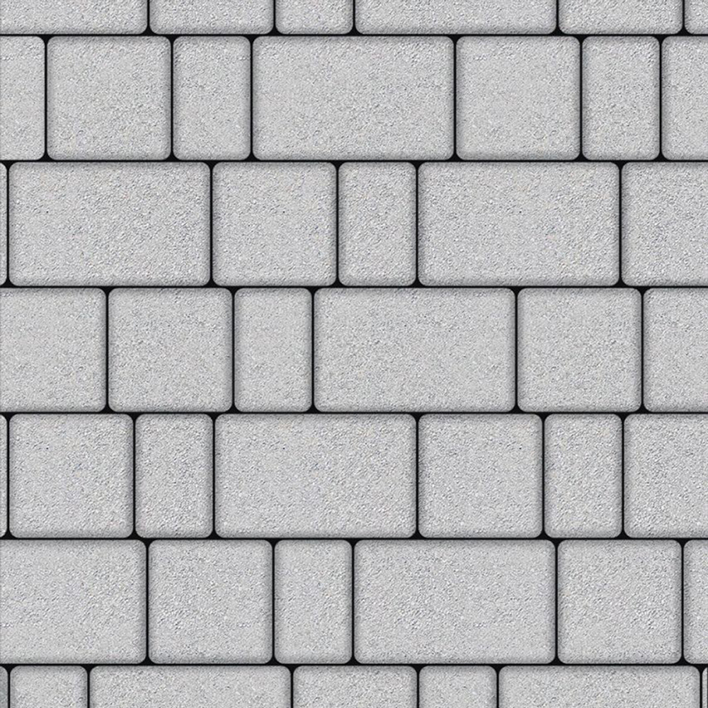 Тротуарная плитка СТАРЫЙ ГОРОД - Стандарт Белый, комплект из 3 видов плит