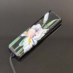 Флешка USB в футляре с ручной росписью "Ирисы" №2