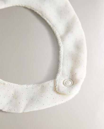 ZARA HOME ДЕТСКИЙ НАГРУДНИК ИЗ МУСЛИНА, ЭКРЮ