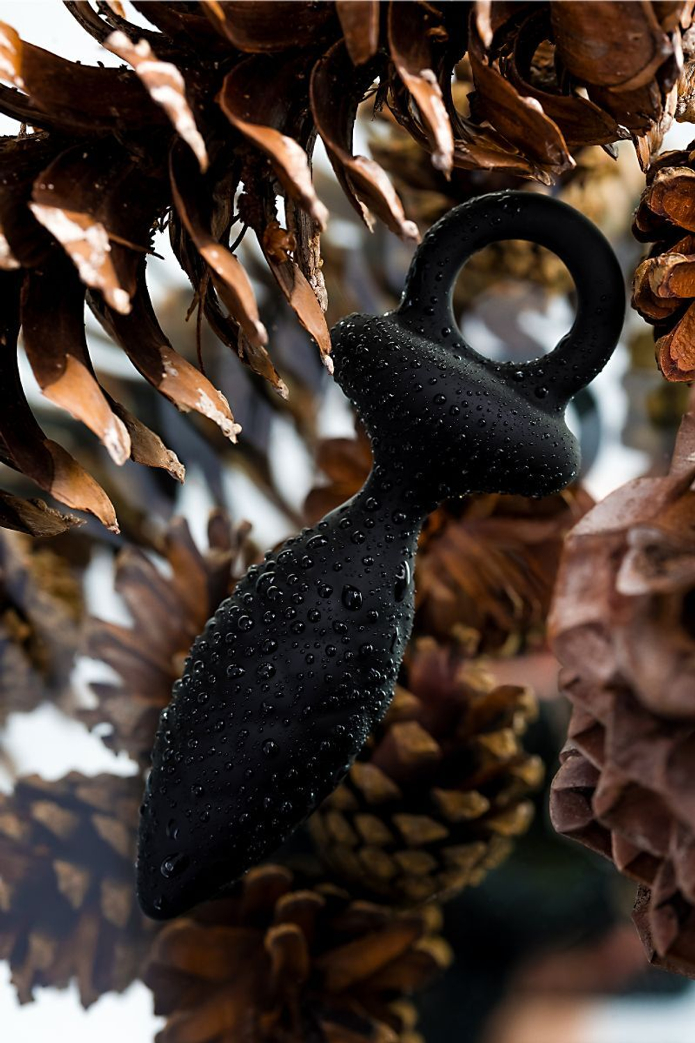 Черная анальная пробка Strob M - 13,5 см. (Цвет: черный)