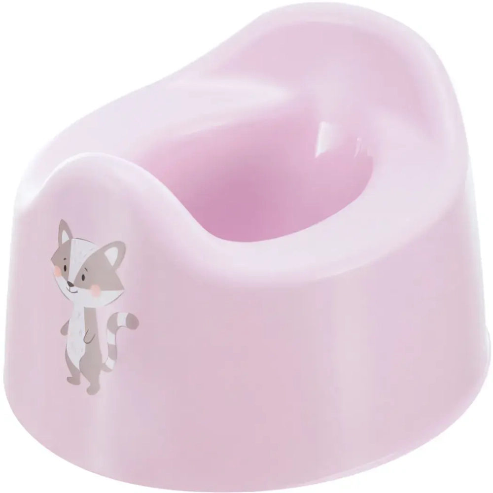 Горшок детский с декором 27,5*25,4*17см розовый