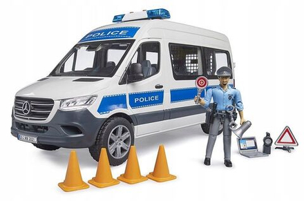 Игрушечный транспорт Bruder - Полицейский спринтер Mercedes-Benz с фигуркой полицейского и модулем - Брудер 02683