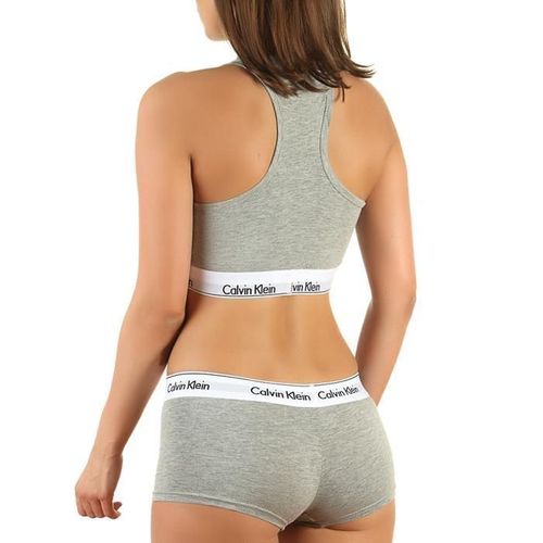 Женский комплект серый топ и боксеры Calvin Klein Women Grey