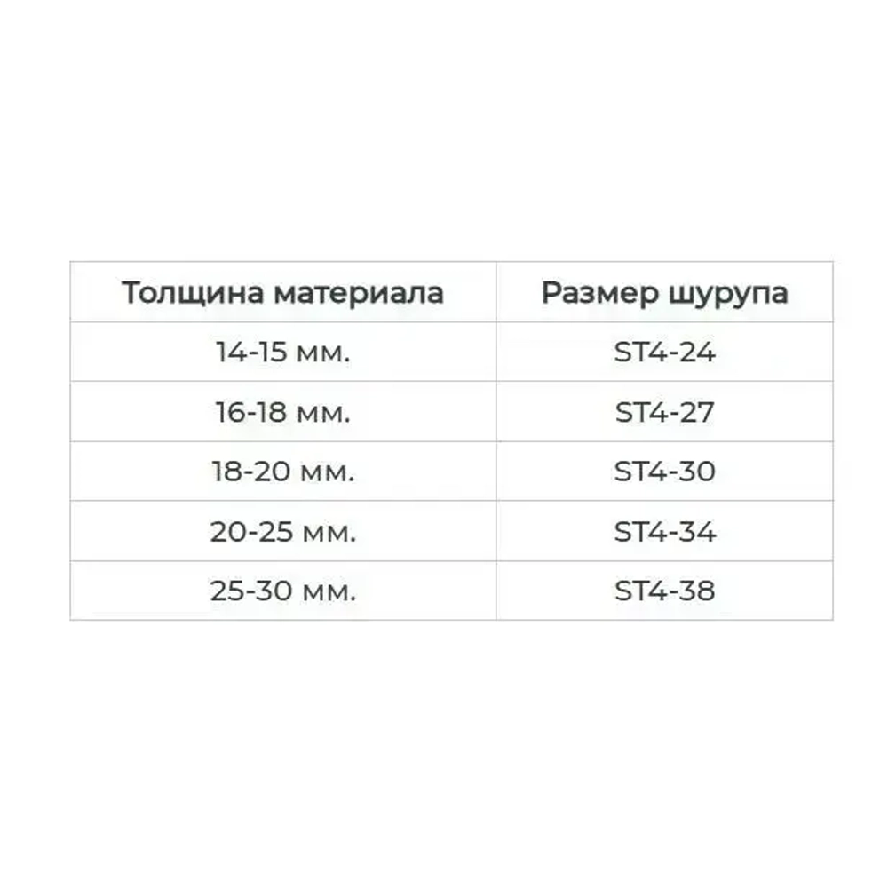 Косой шуруп ST4-30 (100 шт.)