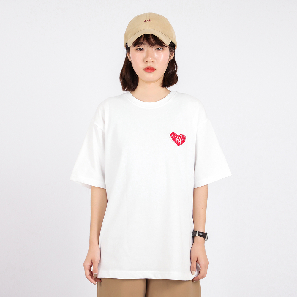 Футболки MLB Heart Overfit T, 31TSH1131-50W