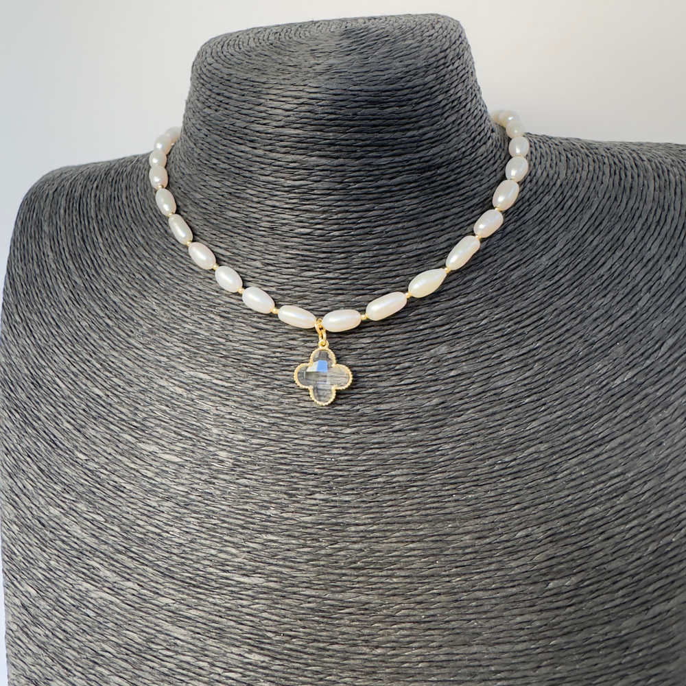 Колье-чокер «Жемчужный талисман счастья» с натуральным жемчугом