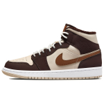 Кроссовки Air Jordan 1 Mid SE Cream Dark Chocolate