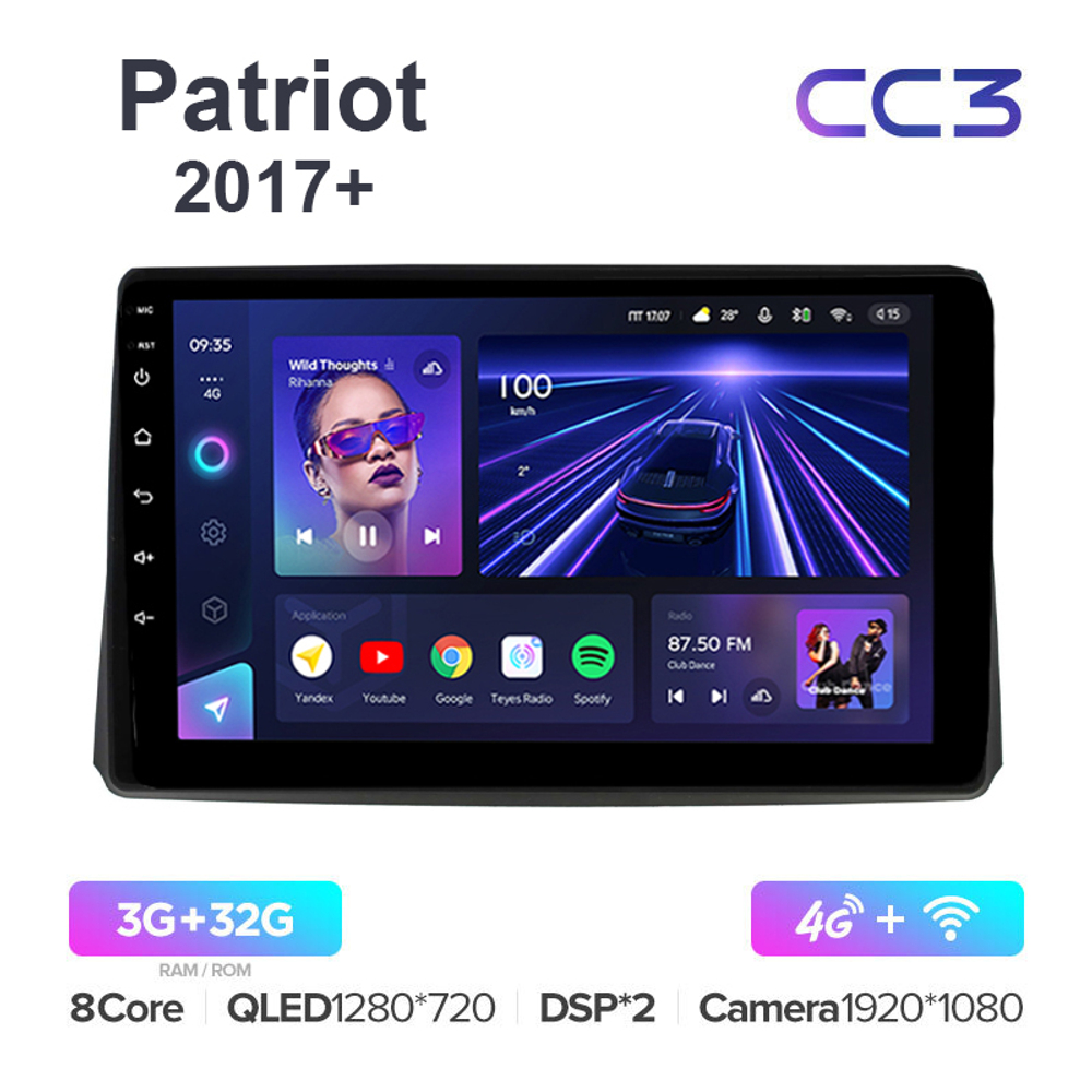 Teyes CC3 9"для UAZ Patriot 2017+