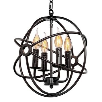 Подвесная люстра 4*Е14 LOFT1192-4 коричневый Foucaults Orb LOFT IT