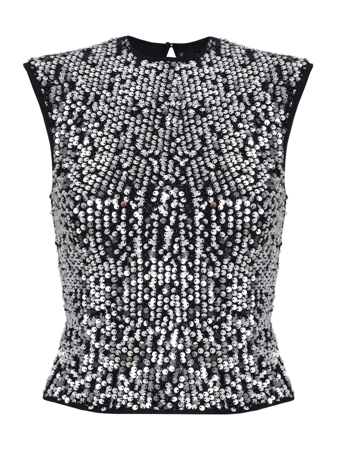 Топ-майка из пайеток