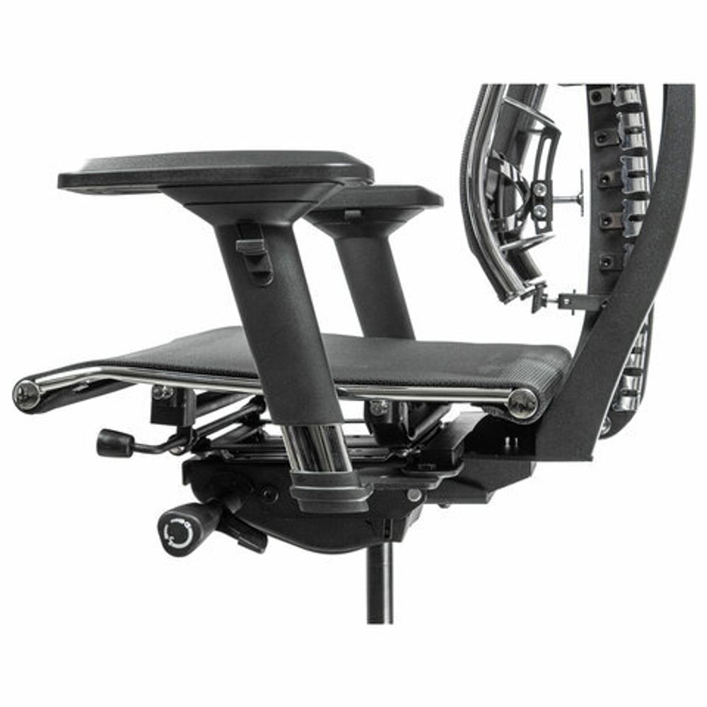 Кресло МЕТТА "YOGA" Y 4DF B2-5D, адаптивная спинка, 3D-подголовник, сверхпрочная сетка, черное