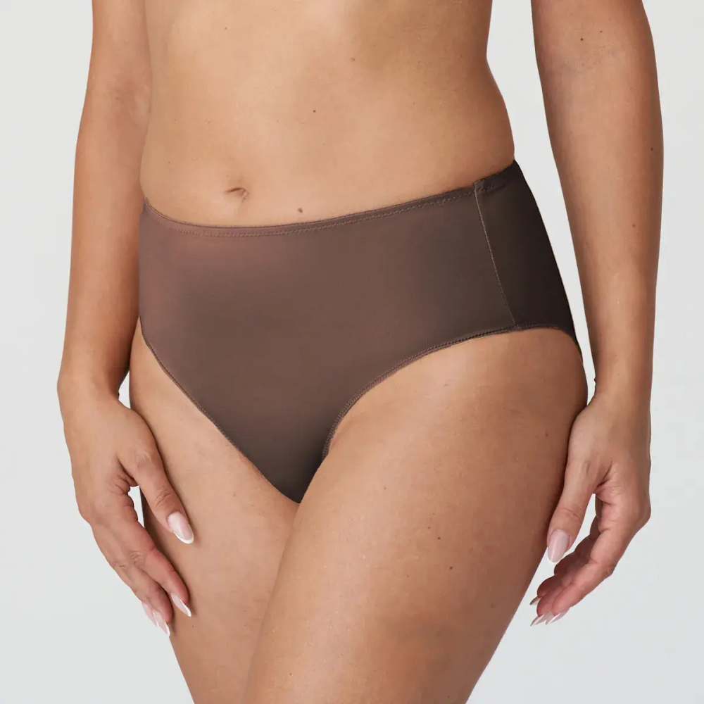 PRIMADONNA SATIN Трусы бесшовные с высокой талией, коричневый