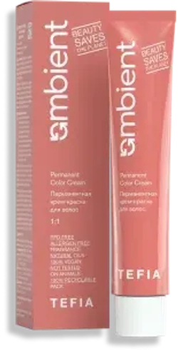Tefia Ambient Перманентная крем-краска для волос 9.37 Очень светлый блондин золотисто-фиолетовый, 60 мл