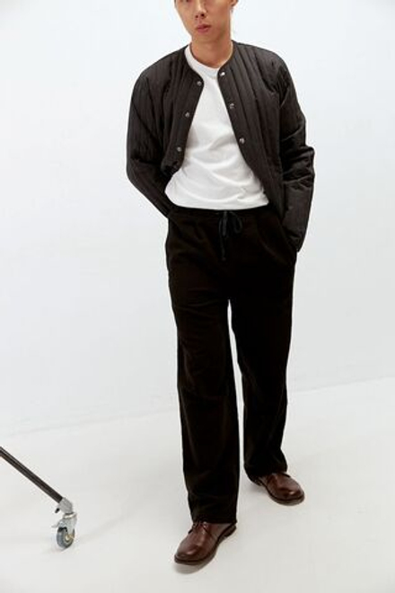 Брюки мужские черные из бархатистого хлопка