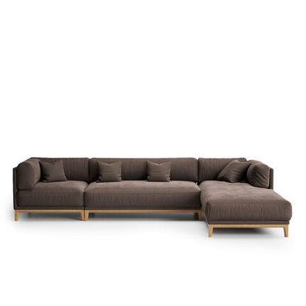 5-и местный нераскладной диван с кушеткой Case 903/921/914