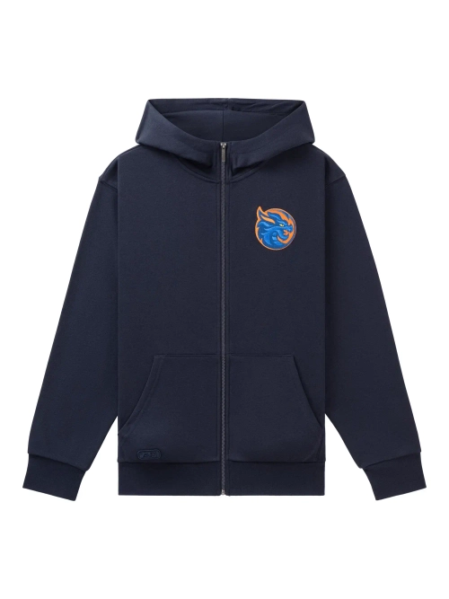 Толстовка на замке синяя с вышивкой ХК "Шанхайские Драконы" (ТМ Atributika&Club)