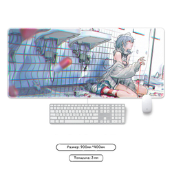 Большой коврик для мыши "Вайфу"