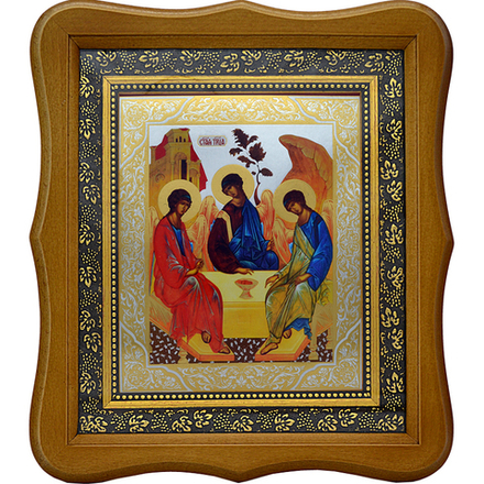 Святая Троица (ветхозаветная). Печатная икона.