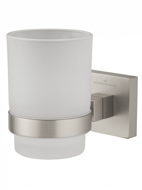 Стакан для зубных щеток с держателем WONZON & WOGHAND POLO, Брашированный никель (WW-8921-BN)